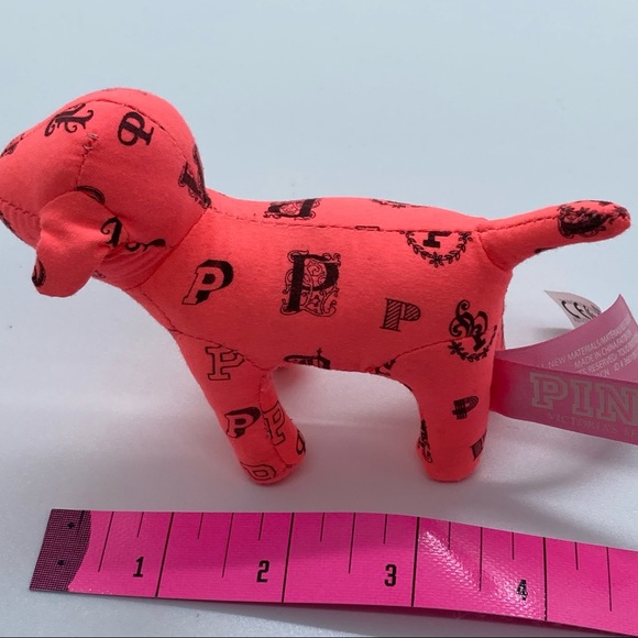NWT Victoria's Secret PINK Collectable Display Mini Monogram Stuffed Plush Dog - Picture 7 of 8